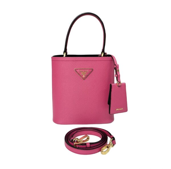 PRADA 1BA212 SAFFIANO SMALL PANIER FUCSHIA PINK