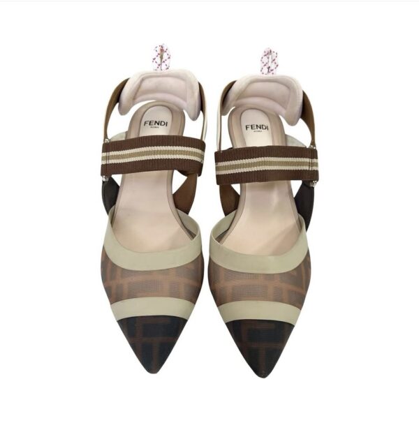 FENDI MESH LOW HEELS SLINGBACK 37