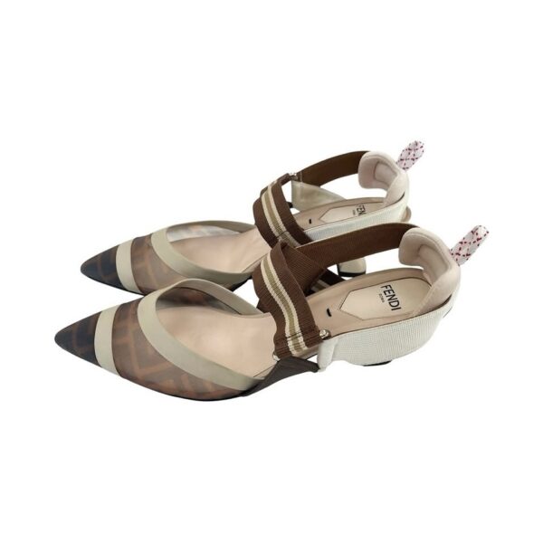 FENDI MESH LOW HEELS SLINGBACK 37 - Image 2