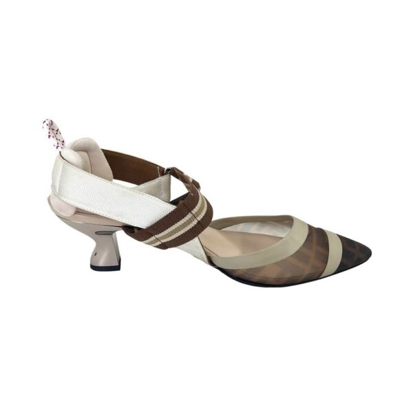 FENDI MESH LOW HEELS SLINGBACK 37 - Image 7