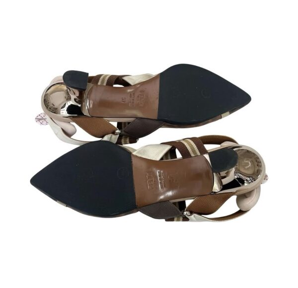 FENDI MESH LOW HEELS SLINGBACK 37 - Image 10