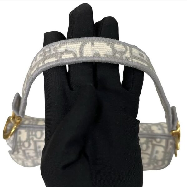 CHRISTIAN DIOR MEDIUM SADDLE OBLIQUE JACQUARD LIGHT GRAY - Image 6