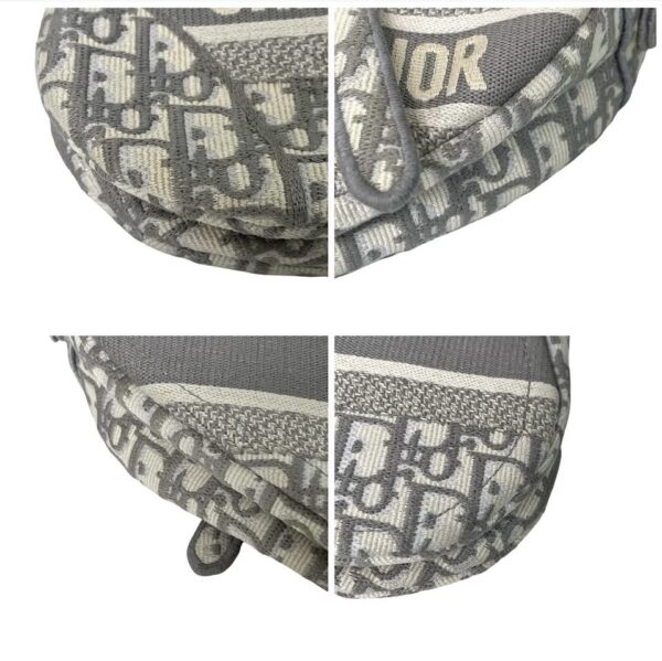 CHRISTIAN DIOR MEDIUM SADDLE OBLIQUE JACQUARD LIGHT GRAY - Image 8