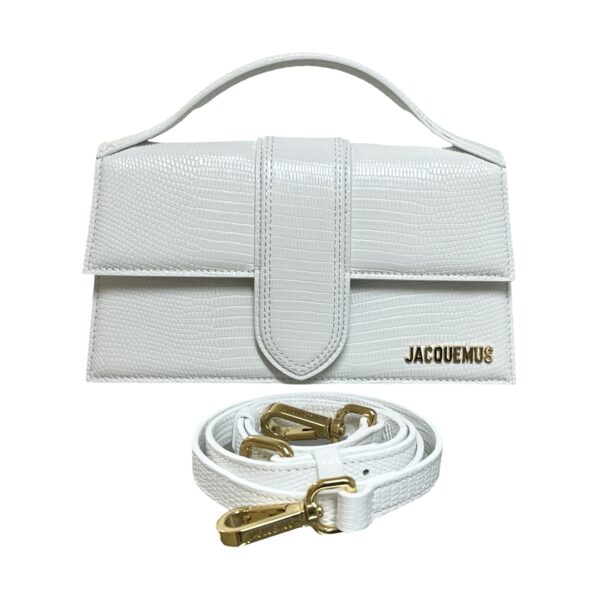 BNEW JACQUEMUS LE BAMBINO LIZARD WHITE