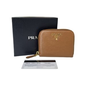 PRADA 1MM268 VITELLO MOVE WALLET CARAMEL