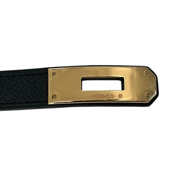 HERMES KELLY  BELT BLACK/GOLD - Image 4