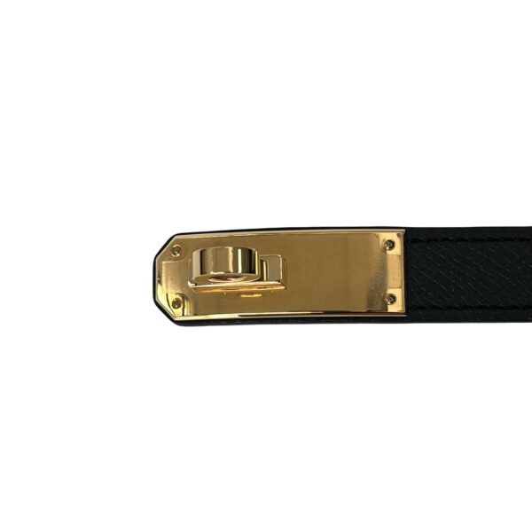 HERMES KELLY  BELT BLACK/GOLD - Image 3