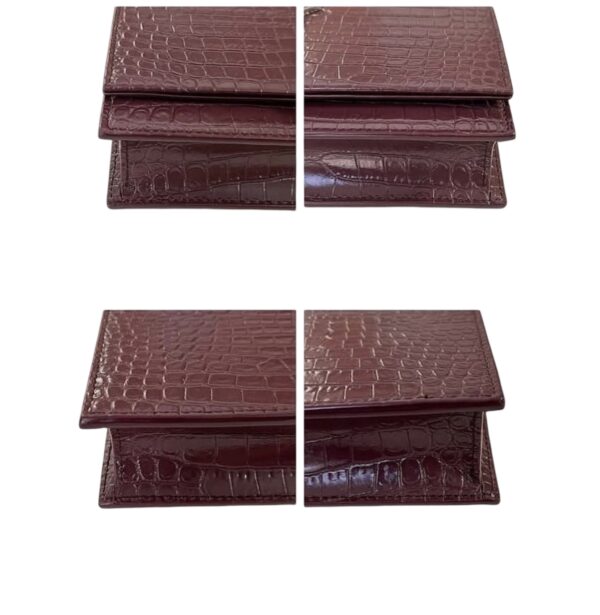YSL CROC EMBOSSED TASSEL SMALL WOC MAROON - Image 8
