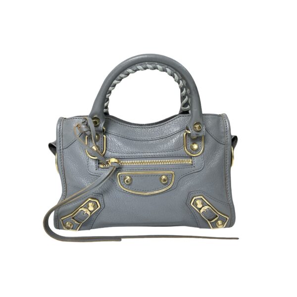 BALENCIAGA MINI CITY METALLIC EDGE GRAY - Image 2