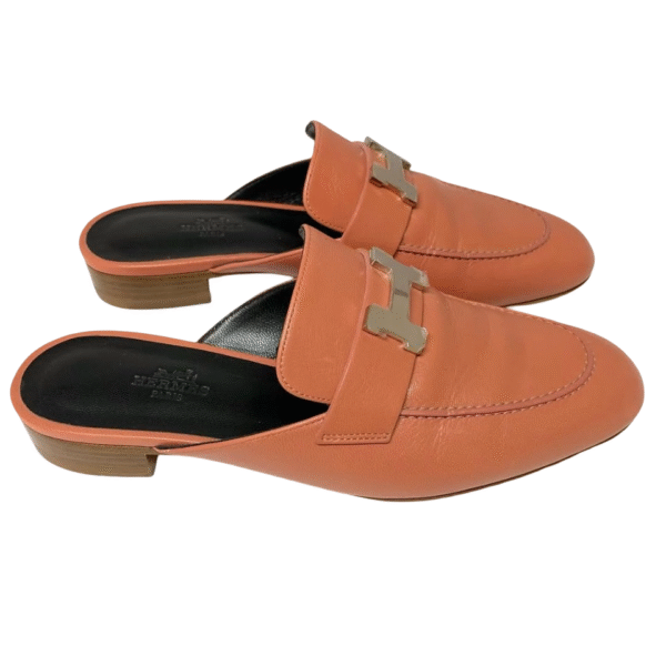 HERMES MULES ROUGH BLUSH 36.5 - Image 3