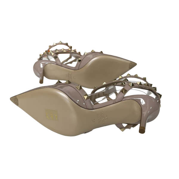 VALENTINO ROCKSTUD PUMPS PATENT NUDE 37 - Image 2
