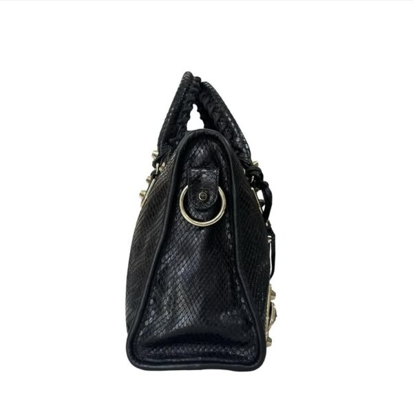 BALENCIAGA SMALL CITY METALLIC EDGE BLACK - Image 6