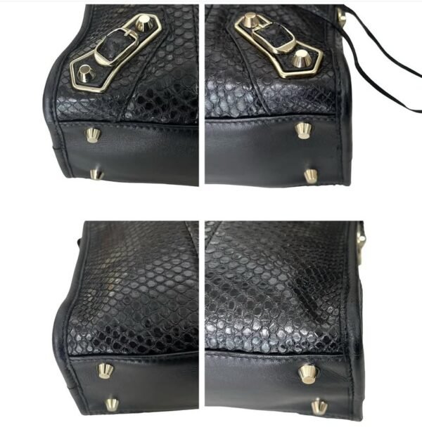 BALENCIAGA SMALL CITY METALLIC EDGE BLACK - Image 10