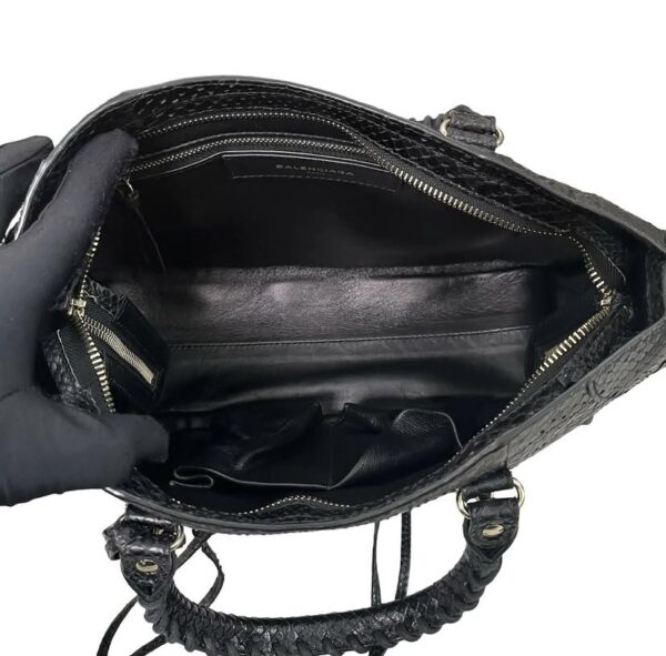 BALENCIAGA SMALL CITY METALLIC EDGE BLACK - Image 11