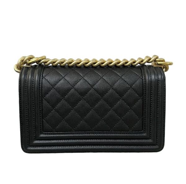 CHANEL CAVIAR SMALL LE BOY BLACK SER 30 - Image 4