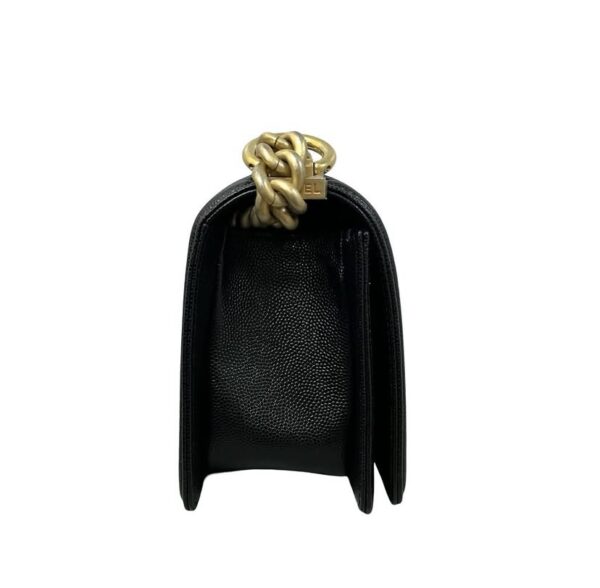 CHANEL CAVIAR SMALL LE BOY BLACK SER 30 - Image 5