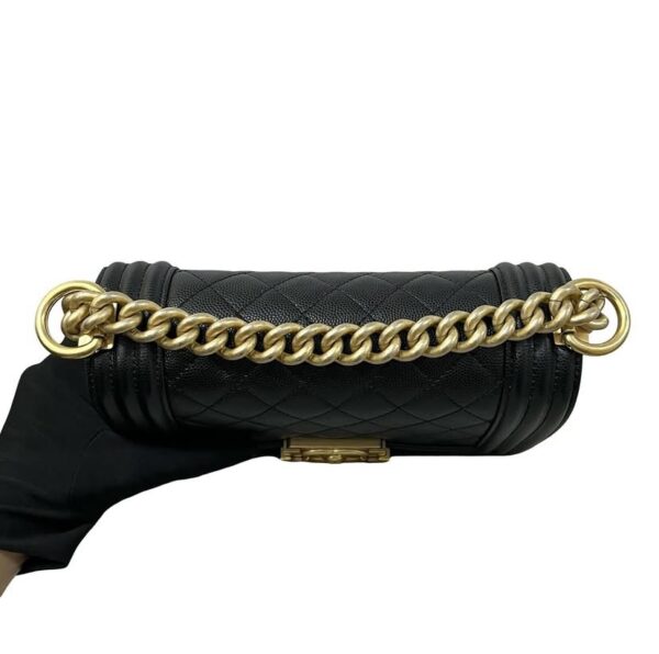 CHANEL CAVIAR SMALL LE BOY BLACK SER 30 - Image 6