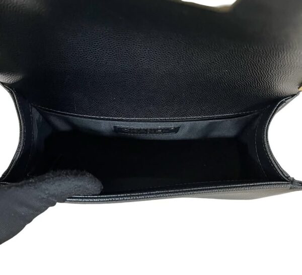 CHANEL CAVIAR SMALL LE BOY BLACK SER 30 - Image 9