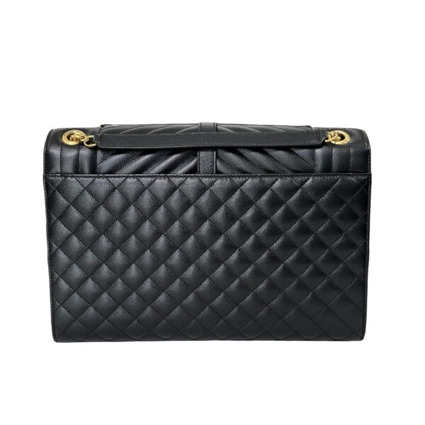 YSL TRI QUILT LARGE ENVELOPE GHW BLACK - Image 5