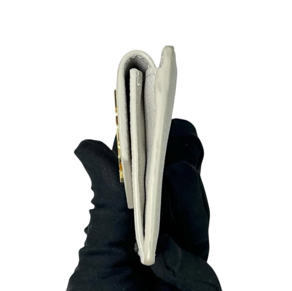 YSL UPTOWN CARD HOLDER GHW WHITE - Image 5
