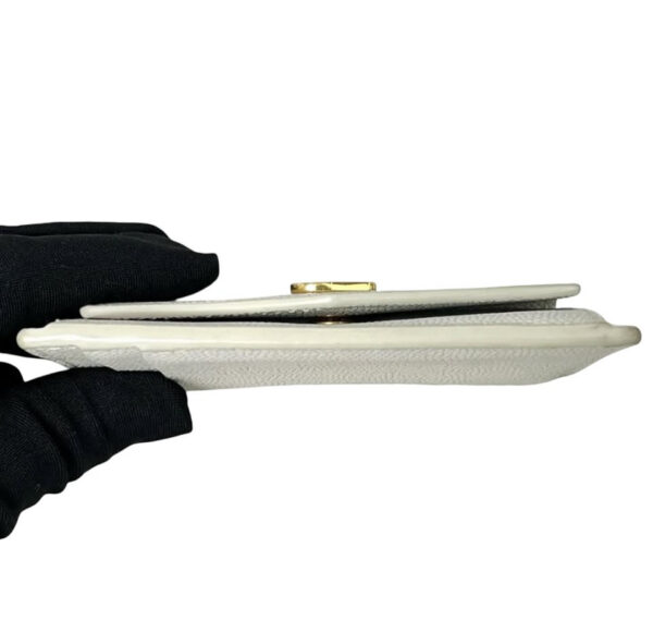 YSL UPTOWN CARD HOLDER GHW WHITE - Image 8