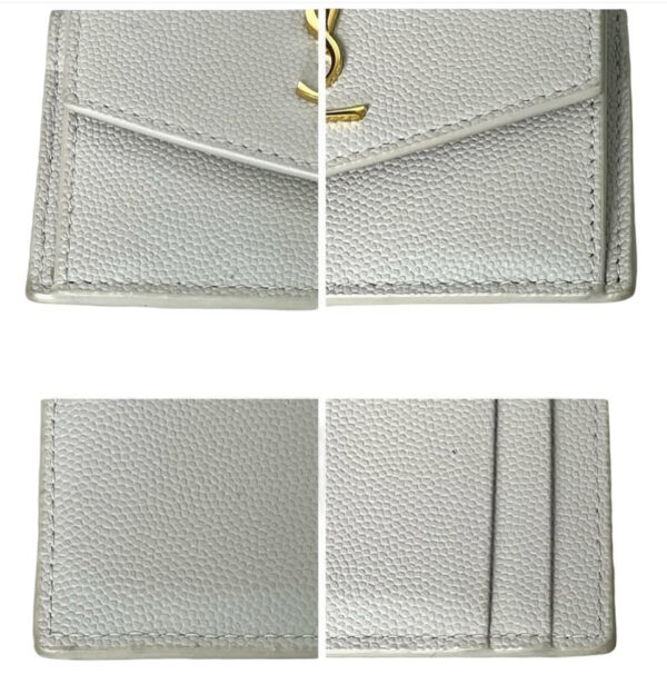 YSL UPTOWN CARD HOLDER GHW WHITE - Image 6