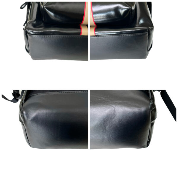 BURBERRY LOGO PRINT ZIP AROUND BACKPACK PATENT BLACK - Image 8