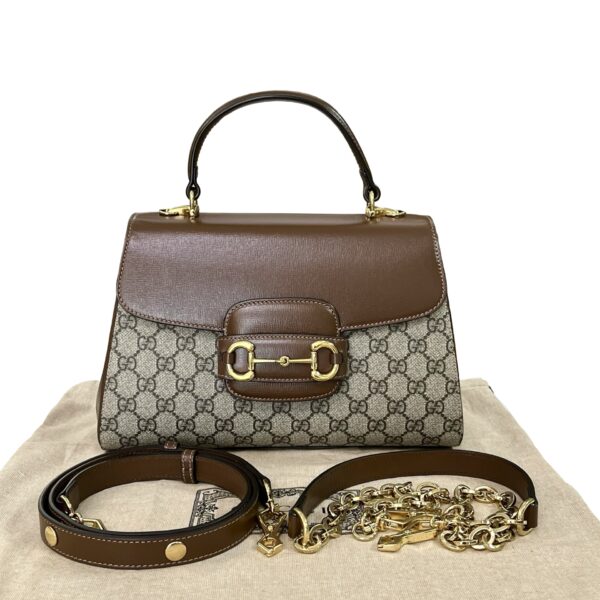 GUCCI HORSEBIT TOP HANDLE BROWN