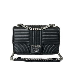 PRADA MEDIUM DIAGRAMME SHW BLACK