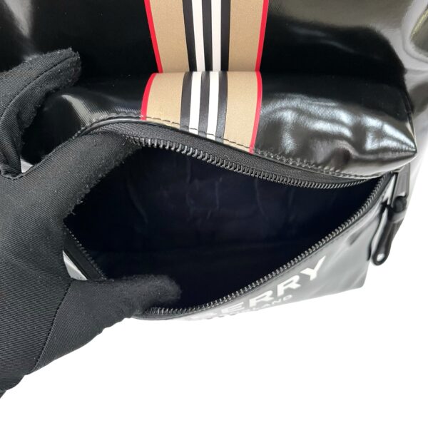 BURBERRY LOGO PRINT ZIP AROUND BACKPACK PATENT BLACK - Image 10