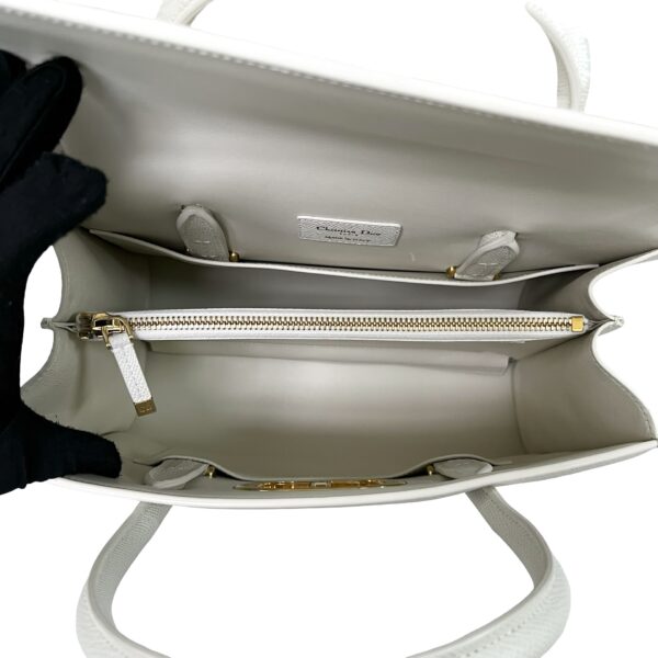 CHRISTIAN DIOR LARGE ST. HONORE TOTE BAG WHITE - Image 10