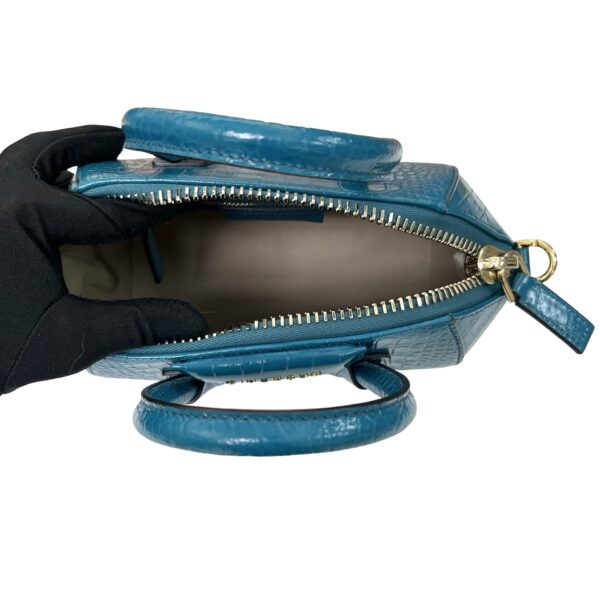 GIVENCHY CROC EMBOSSED MINI ANTIGONA TEAL BLUE - Image 11
