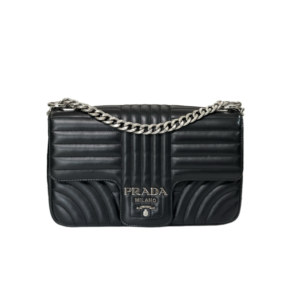 PRADA MEDIUM DIAGRAMME SHW BLACK - Image 2