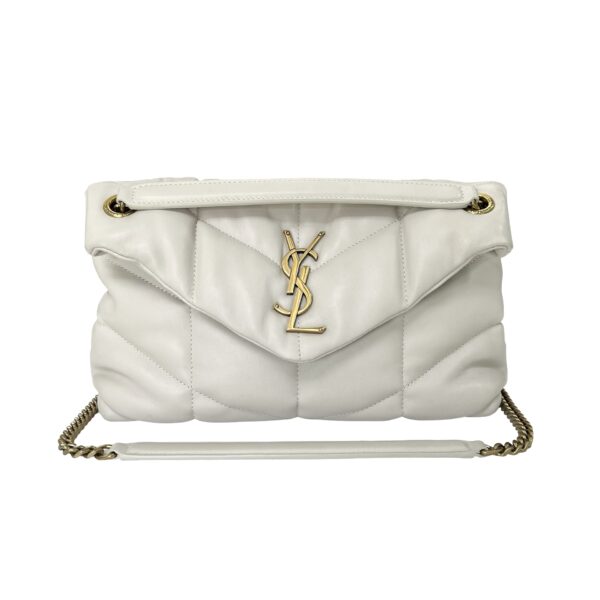 YSL SMALL LOULOU PUFFER GHW IVORY - Image 2