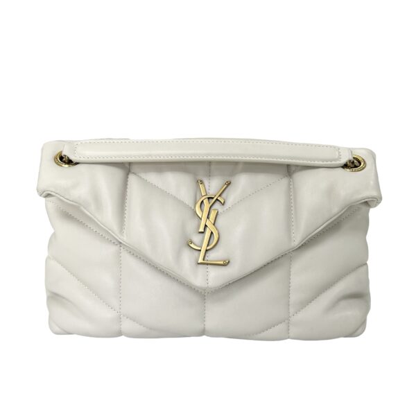 YSL SMALL LOULOU PUFFER GHW IVORY - Image 3