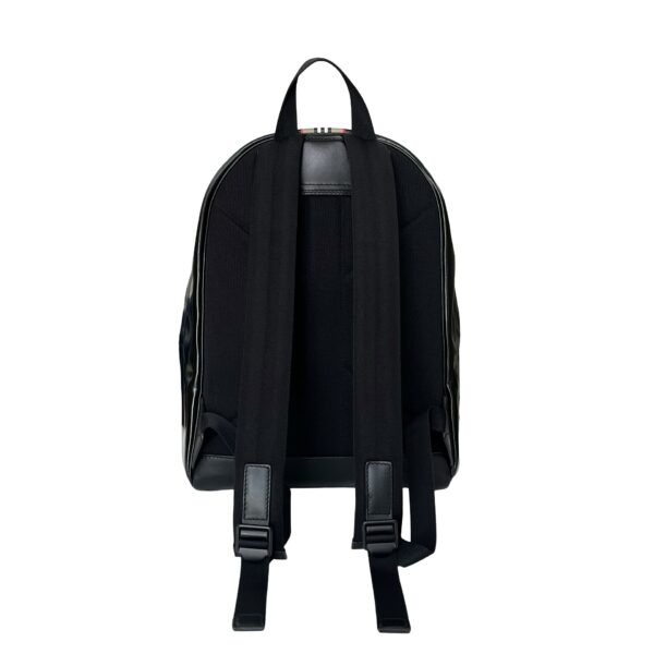 BURBERRY LOGO PRINT ZIP AROUND BACKPACK PATENT BLACK - Image 4