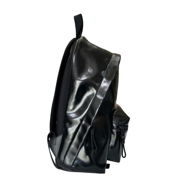 BURBERRY LOGO PRINT ZIP AROUND BACKPACK PATENT BLACK - Image 5