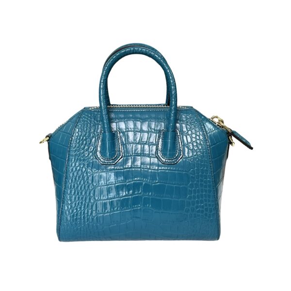 GIVENCHY CROC EMBOSSED MINI ANTIGONA TEAL BLUE - Image 5