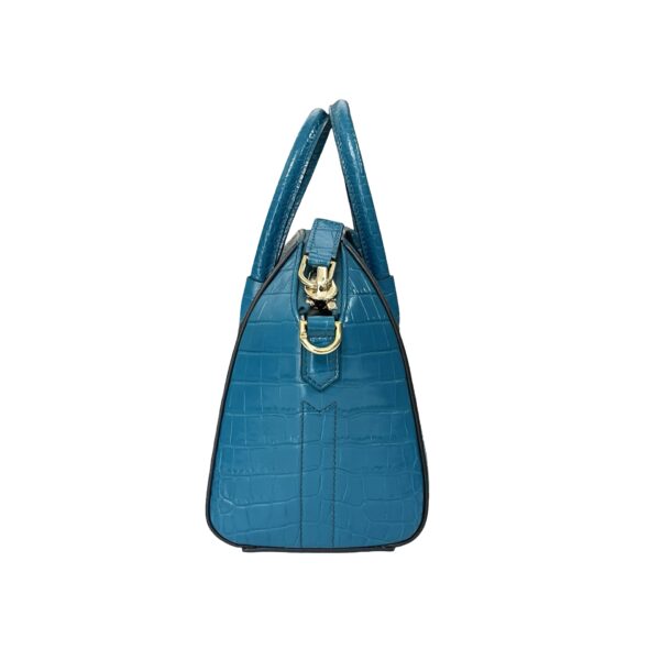GIVENCHY CROC EMBOSSED MINI ANTIGONA TEAL BLUE - Image 6