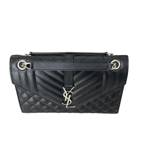 YSL MEDIUM TRIQUILT ENVELOPE SHW BLACK - Image 7