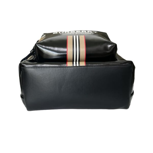 BURBERRY LOGO PRINT ZIP AROUND BACKPACK PATENT BLACK - Image 7