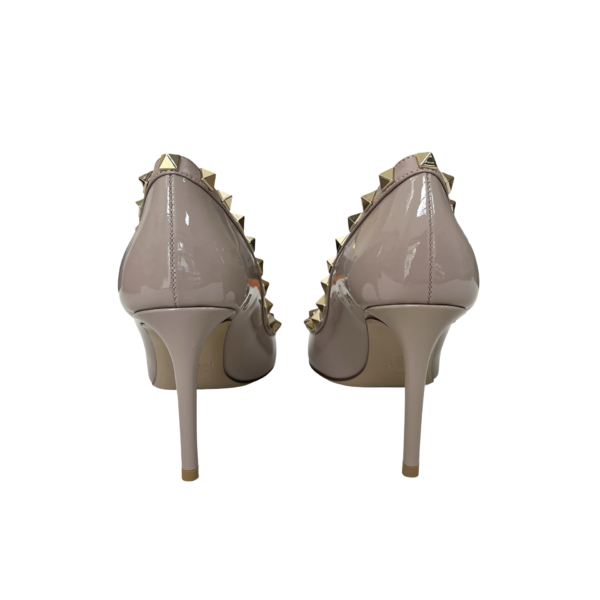 BNEW VALENTINO ROCKSTUD PUMPS PATENT NUDE 36 - Image 5
