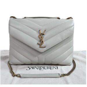 YSL SMALL LOULOU GHW WHITE