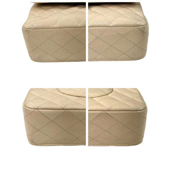 CHANEL CAVIAR MEDIUM DOUBLE FLAP BEIGE - Image 9