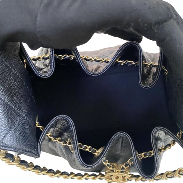 CHANEL SMALL CAVIAR C25 BLACK MICROCHIP - Image 8