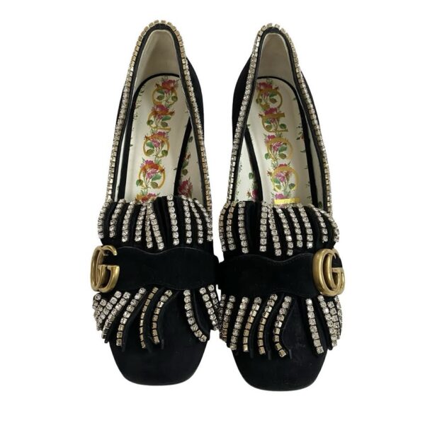 GUCCI GG MARMONT PUMPS SUEDE BLACK 37 - Image 3