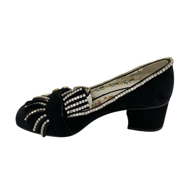 GUCCI GG MARMONT PUMPS SUEDE BLACK 37 - Image 5