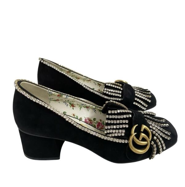 GUCCI GG MARMONT PUMPS SUEDE BLACK 37 - Image 7