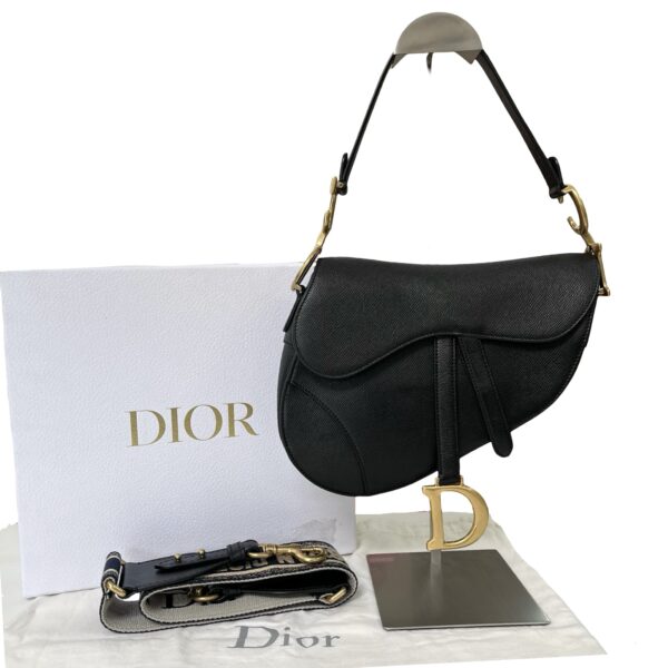 CHRISTIAN DIOR MEDIUM SADDLE BLACK