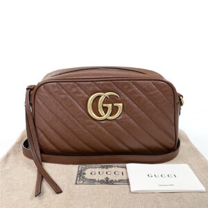 GUCCI SMALL MARMONT CAMERA BAG CARAMEL